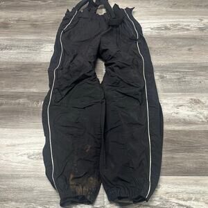 Harley Davidson Black Mens S Nylon Suspenders Waterproof Riding Biker Rain Pants